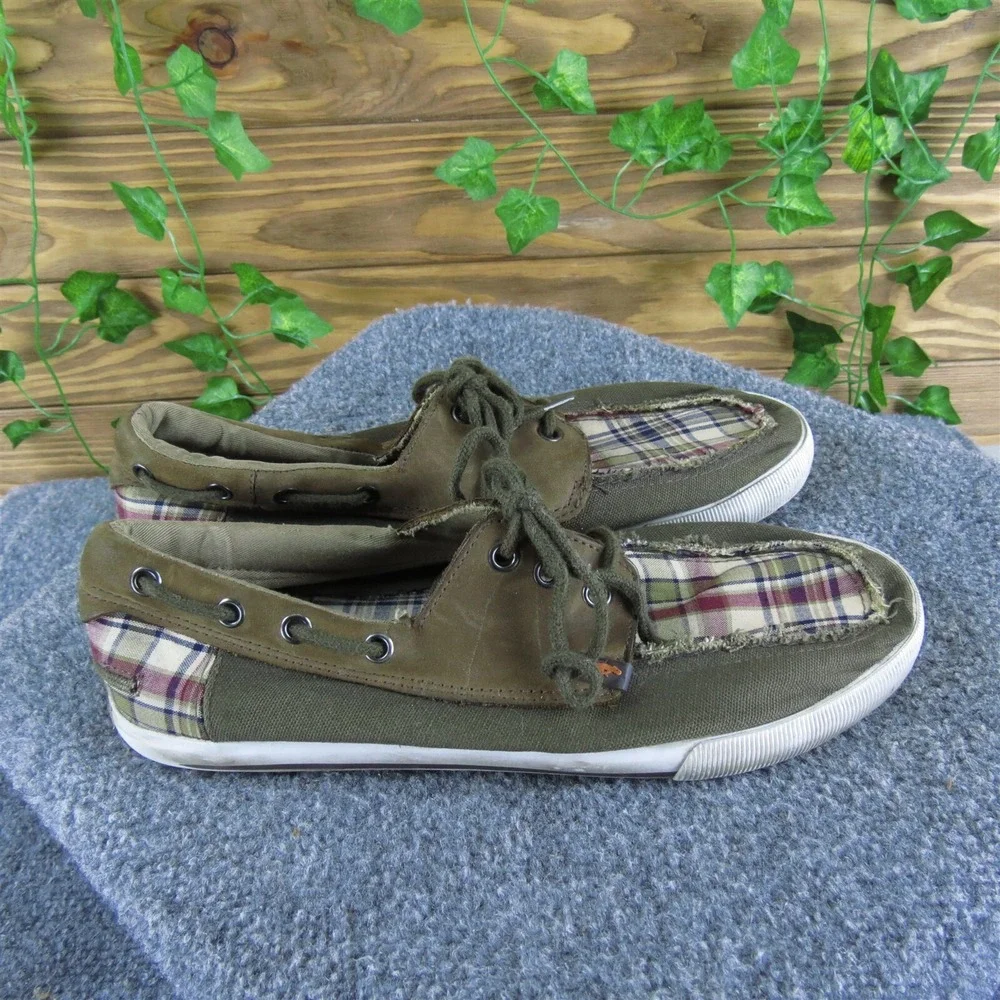 Rocket Dog Men's  Boat Shoe Brown‎ Fabric Size 9 Medium  Used 2025